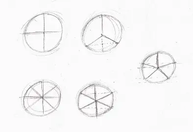 Modèles pour placer les pétales d'une fleur